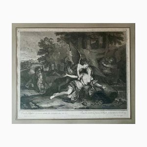 Jean Audra d'après Antoine Coypel, Amour et Psyché, XVIIIe siècle, Gravure