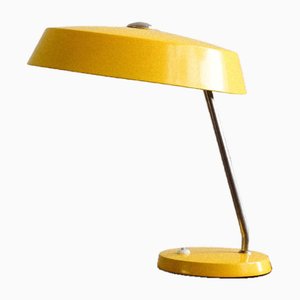 Vintage East German Yellow Table Lamp attributed to Veb Narva Leuchtenbau, 1960s