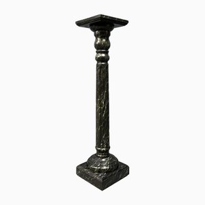 Dark Marbled Wooden Column or Pillar