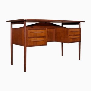 Bureau Mid-Century en Teck par Gunnar Nielsen pour Tibergaard, Danemark