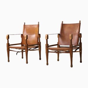 Safari Chairs by Wilhelm Kienzle for Wohnbedarf, 1950s, Set of 2