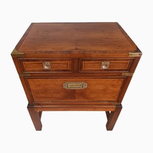 Campaign BedsideTable in Yew, 1940s