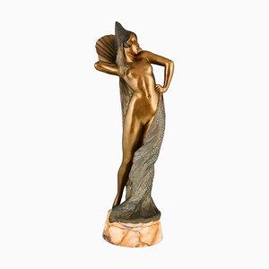 Maurice Guiraud Rivière, Spanische Art Deco Tänzerin, 1925, Bronze