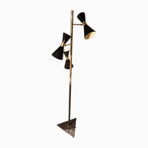 Adjustable Floor Lamp with Black Marble Base, 2000s