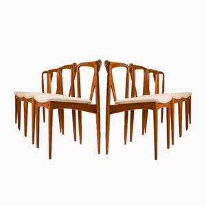 Juliane Chairs in Teak by Johannes Andersen, Denmark, 1965, Set of 8