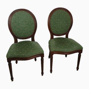 Louis XVI Style Medallion Chairs, Set of 2