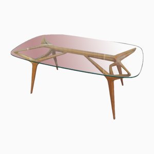 Mesa vintage de madera clara de Mario Gottardi para Roncoroni Cantu, años 50