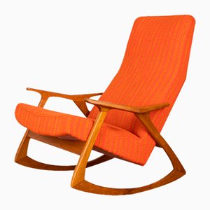 Rocking Chair Vintage Orange, Danemark, 1960s