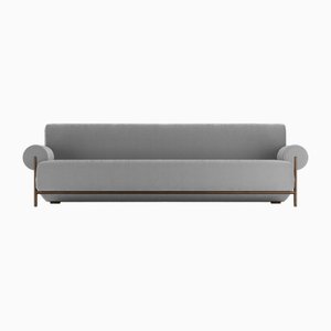 Paloma Sofa in Boucle Night Blue and Smoked Oak by Bernhardt & Vella for Collector