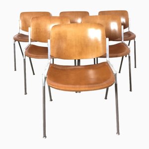 DSC 106 Desk Chairs by Giancarlo Piretti for Castelli / Anonima Castelli, 1965, Set of 6