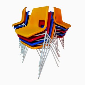 Danish Stacking Chairs by Niels Gammelgaard for Ikea, 1970s, Set of 14