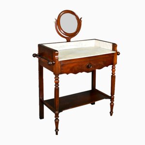 Antique French Mahogany Washstand in Louis Philippe Style, 1890s