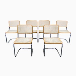 Cesca B32 Chairs by Marcel Breuer, Italy, 1980s, Set of 6