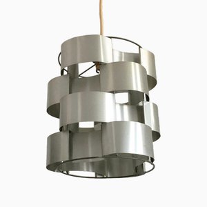 Lampe à Suspension Mid-Century en Aluminium par Max Sauze, France, 1960s