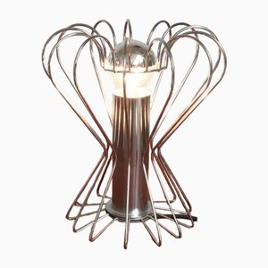 Lámpara de mesa minimalista Mid-Century de alambre, años 60