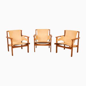 Mid-Century Safari Armchairs Triena by Carl-Axel Acking for Nk, 1960s