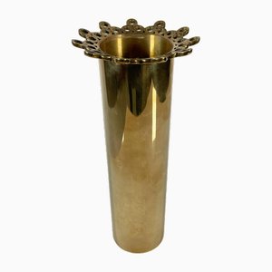 Brass Vase by Pierre Forssell for Skultuna, 1980s