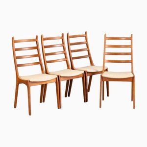 Chaises de Salle à Manger Modernes en Teck par Kai Kristiansen pour K/S Furniture Factory, Danemark, Set de 4