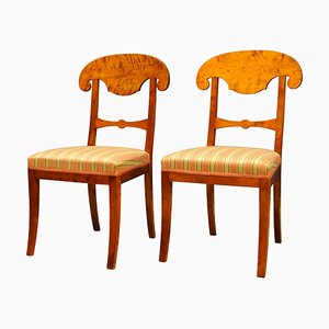 Biedermeier Stühle aus Kirschholz, 2er Set
