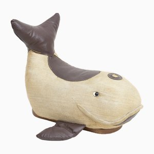 Vintage Whale Therapeutic Toy by Renate Müller for H. Josef Leven, Sonneberg, 1960s