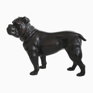 Petite Sculpture Bulldog en Bronze, France, 1920s