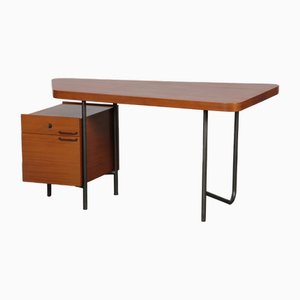 Desk in Mahogany and Metal by Georges Frydman for EFA, 1950