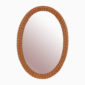 Rattan Mirror by Uluv, 1960s