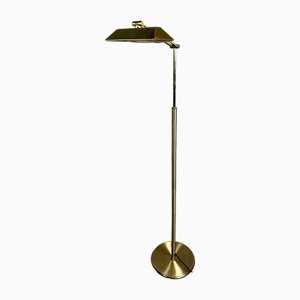 Vintage Adjustable Floor Lamp in Golden Brass, 1970s