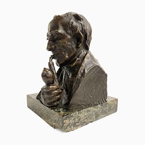Hans Muller Bust of Men with Pipe, 1890s