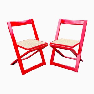 Italian Folding Chairs by Aldo Jacober & Pierangela Daniello for Bazzani, Italy, Set of 2, 1960s