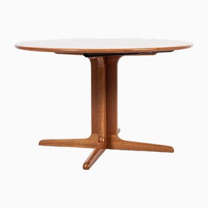 Midcentury Danish Extendable Round Dining Table in Teak attributed to Silkeborg 1960s