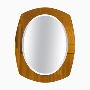 Italian Oval Two-Tone Mirror attributed to Cristal Luxor for Antonio Lupi, 1960s