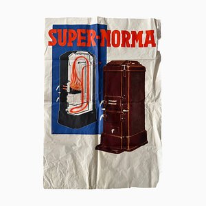 Art Deco Original Advertising Promotional Poster Heater/Fire, 1930s
