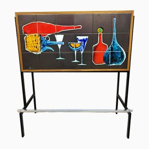 Mueble bar de licores vintage de Denisco, Bélgica, años 60