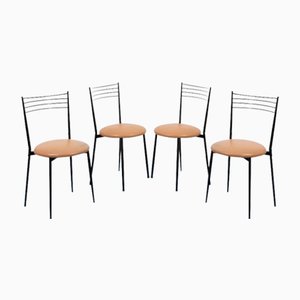 Italienische Vintage Bistrostühle, 1970er, 4er Set