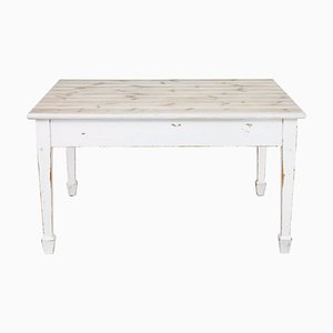 Large 19th Century Swedish Painted Pine Kitchen Table, 1890s