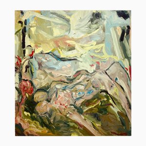 Francesca Owen, Mirando las nubes a la deriva, 2023, óleo sobre lienzo