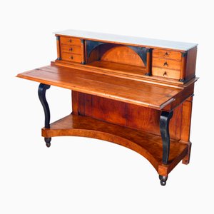 Console de Bureau Empire 19ème Siècle en Noyer