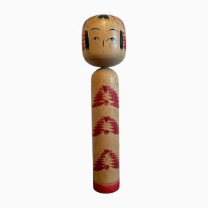 Bambola Kokeshi vintage in legno, giapponese