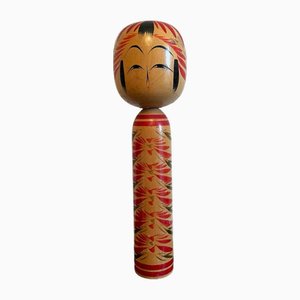 Bambola Kokeshi vintage in legno, giapponese