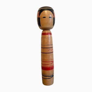 Grande bambola Kokeshi vintage giapponese fatta a mano