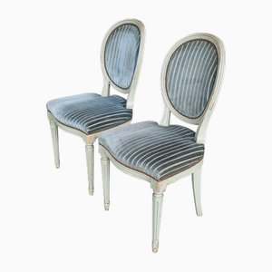 Louis XVI Chairs Dining Room Chairs, Set of 2