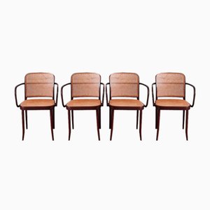 No. 811 Prague Chairs by Josef Hoffmann for Ligna, 1970s, Set of 4