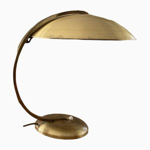 Lampe de Bureau Bauhaus Dorée Vintage par Egon Hillebrand pour Hillebrand Lighting, 1940s