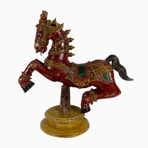 Indian Artist, Horse Sculpture, 20th Century, Painted Wood