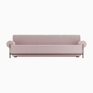 Paloma Sofa in Boucle Rose and Smoked Oak by Bernhardt & Vella for Collector