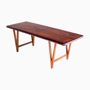 Rosewood Coffee Table by E. W. Bach for Toften Møbelfabrik, 1960