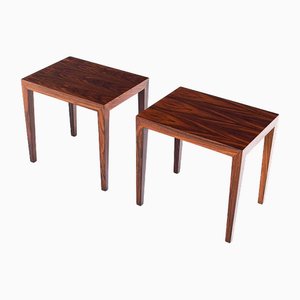 Danish Rosewood Side Tables by Severin Hansen for Haslev, 1960, Set of 2