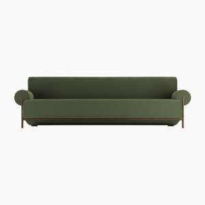 Paloma Sofa in Boucle Green and Smoked Oak by Bernhardt & Vella for Collector