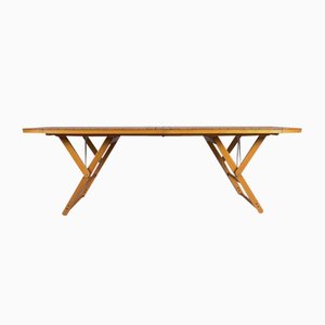 Grande Table de Jardin Ajustable en Bois, 1960s